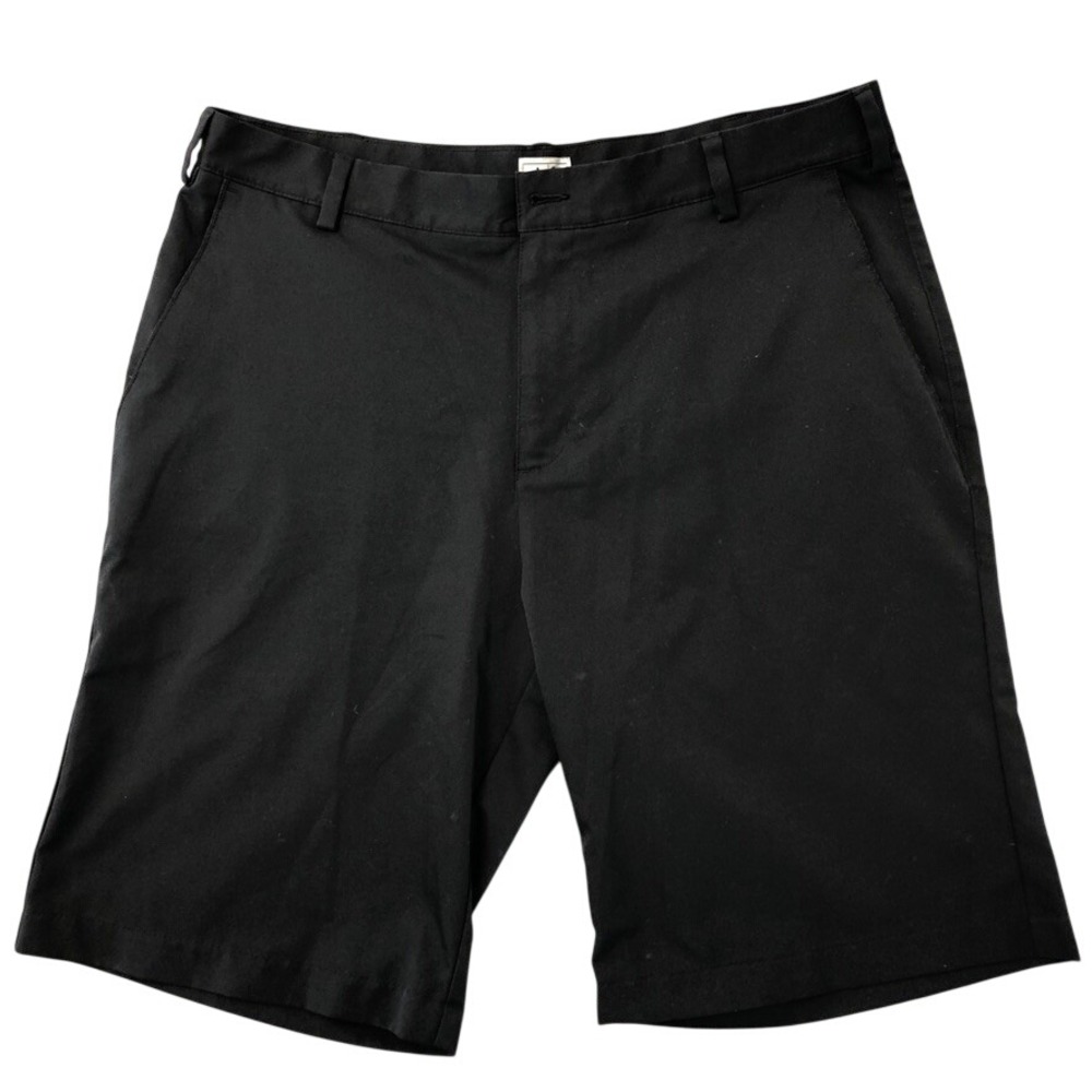 Adidas Golf Shorts Mens 34 Black Flat Front‎ Performance Athletic AE7006